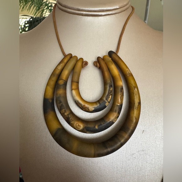 Dinosaur Designs Brown and Black Necklace - Picture 3 of 7